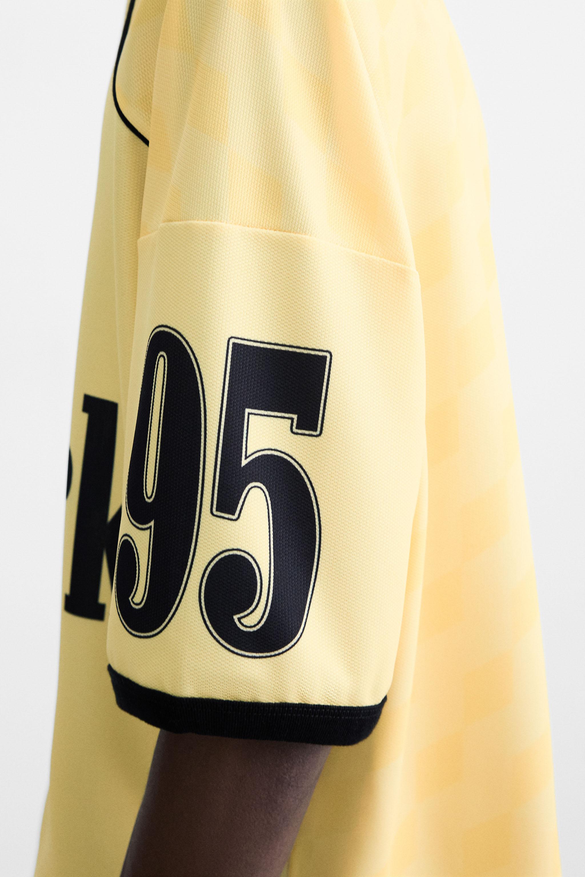 RETRO FOOTBALL PRINT POLO SHIRT